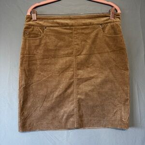 S.C & Co. Womens Size 10 Corduroy Cotton Midi Skirt Tan Fall Country Western